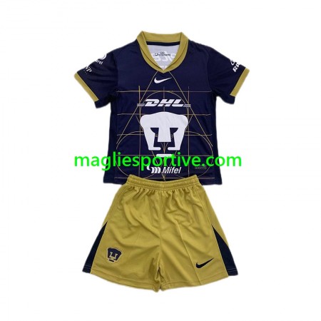 Completo Calcio Pumas UNAM Bambino Divisa Trasferta 2024-2025